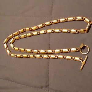 Anne Klein Gold Plated Link Necklace. 28" (L6 1 59)